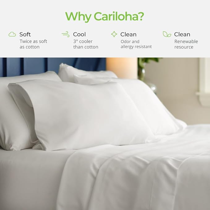 Cariloha Aloha Soft 4-Piece Sheet Set | Maroon Sunset | Queen | Made from 100% Viscose derived from Bamboo | Introductory Sheet Line