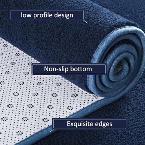 AROGAN 4x6 Area Rugs for Living Room Non Slip Dorm Bedroom Rug, Navy Blue - Image 4