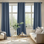 MIULEE Blackout Curtains for Bedroom 2 Panels 40 x 90 Inch Long Stone Blue - Image 6
