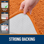 OLANLY Toilet Rugs U-Shaped 20x20, Soft Absorbent Chenille Contour Rugs - Image 6