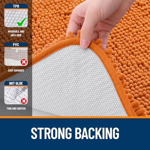 OLANLY Bathroom Rugs 34x21, Extra Soft Absorbent Chenille Bath Rugs - Image 6