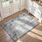 2x5 Grey Rug Runners for Hallways Kitchen Runner Rug Non Slip Washable Black Long Runner Rugs with Rubber Backing Soft Abstract Carpet Runner for Bedroom, Kitchen, Bathroom, Entryway by OmpaaHomeDecor