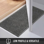 HIYARD Sturdy Front Door Mat, Absorbent Muddy Dirt Resist Welcome Door Mats Outdoor Indoor, Stain and Fade Resistant, Non-Slip Rubber Backing Low Profile Doormat for Entryway, 30×17, Grey - Image 6