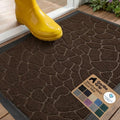 GORILLA GRIP WeatherMAX Door Mat, Indoor Outdoor, 29x17, Dark Brown Pebble by GorillaGrip