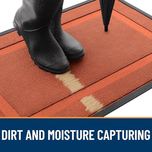 OLANLY Front Door Mat Outside 33x21, All-Season Heavy-Duty Rubber Doormat - Image 4