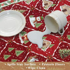 3-Piece Plaid Christmas Decorations Kitchen Rugs Set: Washable Non-Slip Kitchen Mat for Floor Soft Low Pile Modern Runner Rug for Sink Floor Mats ＆Indoor, Hallway, Entryway, (Red/Green) - Image 7