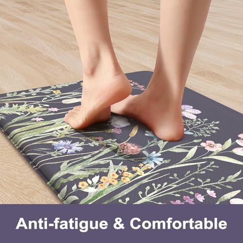 KIMODE Anti Fatigue Kitchen Mat for Floor, Farmhouse Kitchen Runner Rug - Image 2