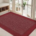 BEQHAUSE Indoor Door Mat 32" x 48", Dirt Trapper Door Mats, Red by BEQHAUSE