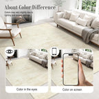 5x7 Area Rug Living Room: Modern Washable Indoor Soft Carpet Beige - Image 5