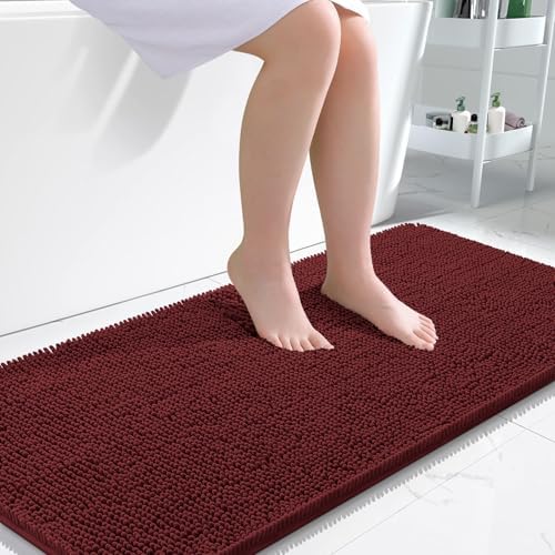 OLANLY Bathroom Runner Rugs 47x24, Extra Soft Absorbent Chenille Bath Rugs by OLANLY