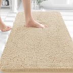 OLANLY Small Bathroom Rugs 30x18, Extra Soft Absorbent Chenille Bath Rugs by OLANLY