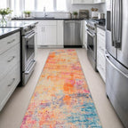 3x14 Washable Runner Rug：Modern Abstract Soft Carpet Galaxy Haze - Image 5