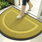OLANLY Half Circle Front Door Mat Outside 35x23 All-Season Rubber Doormat by OLANLY
