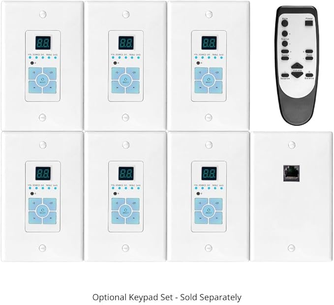 OSD Audio Nero Max12: 6-Zone, 6-Source Amplifier 80W Power, Multi-Room Audio Control, App Integration for iOS & Android, Expand up to 18 Zones, Control4 Driver Support