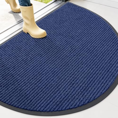 OLANLY Half Circle Front Door Mat 47x34, Waterproof Heavy-Duty Doormat by OLANLY