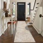 2'6''x8' Runner Rugs Washable Rug: Modern Abstract Hallway Beige Carpet - Image 6