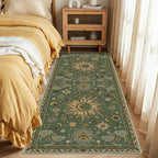 Vacuum-Friendly, 2x6 Washable Area Rug, Green Brown - Image 2
