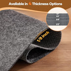 Veken Non Slip Cushioned Rug Pad Gripper, Felt and Silicone Backing, Round 3 Ft, 1/8" Thick Carpet Liner Protector Mat for Area Rugs and Hardwood Floors, with Over 99 Pcs Anti-Slip Strips Pattern - Image 4