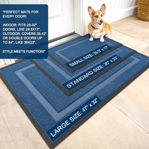 OLANLY Front Door Mat Outside 59x40, All-Season Heavy-Duty Rubber Doormat - Image 2