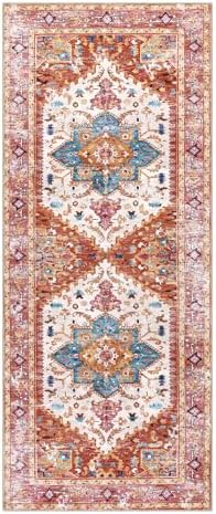 Yamaziot Washable Runner Rug, 2x5 Non-Slip Boho Vintage Hallway Kitchen Rug - Image 3