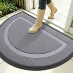 OLANLY Half Circle Front Door Mat Outside 35x23 All-Season Rubber Doormat by OLANLY