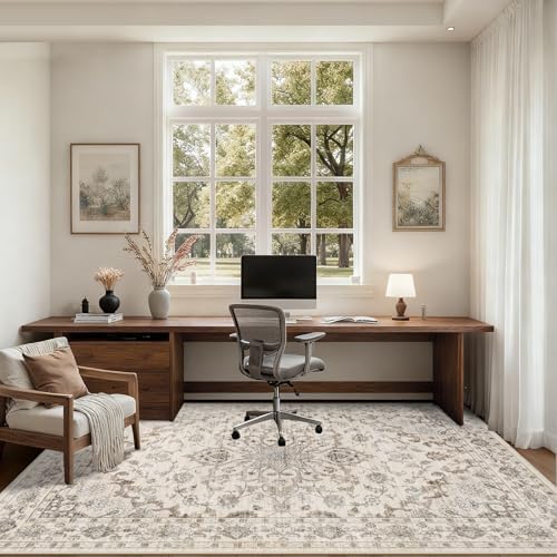 3x5 Area Rugs Living Room: Washable Rug for Bedroom Brown Beige - Image 5