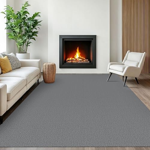 EARTHALL Washable Area Rug, Non Slip Dining Room Rug, 6x9 Ft, Dark Gray by Unknown