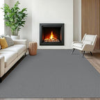 EARTHALL Washable Area Rug, Non Slip Dining Room Rug, 6x9 Ft, Dark Gray by Unknown