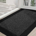 BEQHAUSE Indoor Door Mat 36" x 60", Dirt Trapper Door Mats, Black by BEQHAUSE