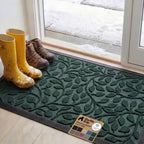 GORILLA GRIP WeatherMAX Door Mat, Indoor Outdoor Use, 47x35, Green Leaves by GorillaGrip