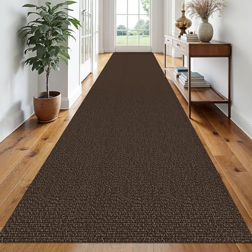 EARTHALL Washable Runner Rug, Non Slip Hall Runner, 3x20 Ft, Brown/Coffee by Unknown