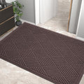 HIYARD Sturdy Front Door Mat, Absorbent Muddy Dirt Resist Welcome Door Mats Outdoor Indoor, Stain and Fade Resistant, Non-Slip Rubber Backing Low Profile Doormat for Entryway, 47×32, Coffee by HIYARD