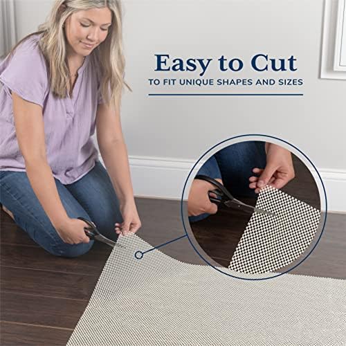 Veken 5x7 Ft Rug Pad Gripper for Hardwood Floors, Non Slip Rug Pads for Area Rugs, Thick Rug Grippers for Tile Floors, Under Carpet Anti Skid Mat, Keep Your Rugs Safe and in Place - Image 3