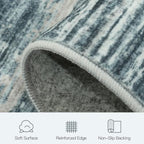 8x10 Area Rug for Living Room, Abstract Washable Non-Slip Rugs, Slate Grey - Image 7