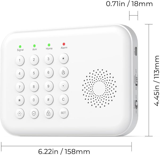 Hapippofa Alarm System for Home Security,WiFi/4G Home Alarm System with DIY,Remote Control App Alert Door Window Sensor Motion Detection No Monthly Fee Compatible with Alexa & Google