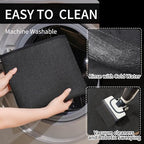 YDKGL Extra Long Kitchen Runner Rugs Kitchen Mat Non Slip Black 17"x95" - Image 4