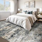 pmtsns Area Rugs 9x12 for Living Room: Washable Rug Modern Abstract Neutral Soft Non-Slip Low-Pile Indoor Large Carpet for Bedroom Dining Room Playroom Home Office (Black Grey Brown, 9'x12') - Image 6