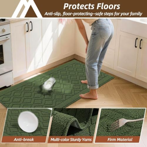 COSY HOMEER Kitchen Rugs 24"x35" Non-Slip Washable Kitchen Mats for Floor - Image 6