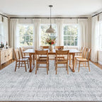 10x12 Area Rugs Living Room: Bedroom Neutral Washable Carpet Gray - Image 3