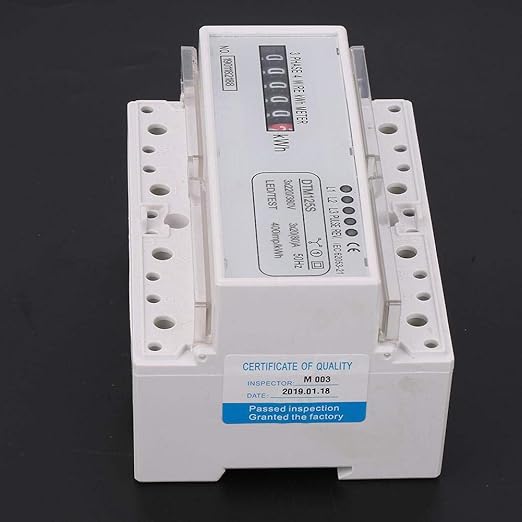 3 Phase Energy Meter Electric Power Meter, 220/380V 20-80A Kilowatt Hour KWH Meter Energy Consumption DIN Track Installation