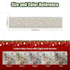 2x10 Christmas Runner Rug for Hallway,Washable Kitchen Rugs,Grey - Image 2