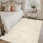 5x8 Area Rugs Living Room: Bedroom Neutral Washable Carpet Beige - Image 2