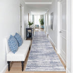 2x10 Runner Rug Non Slip,Washable Hallway Runner Rug,Blue - Image 4