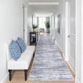2x12 Runner Rug Non Slip,Washable Hallway Runner Rug,Blue by Restydon