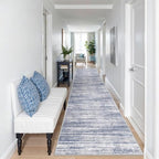 2x12 Runner Rug Non Slip,Washable Hallway Runner Rug,Blue by Restydon