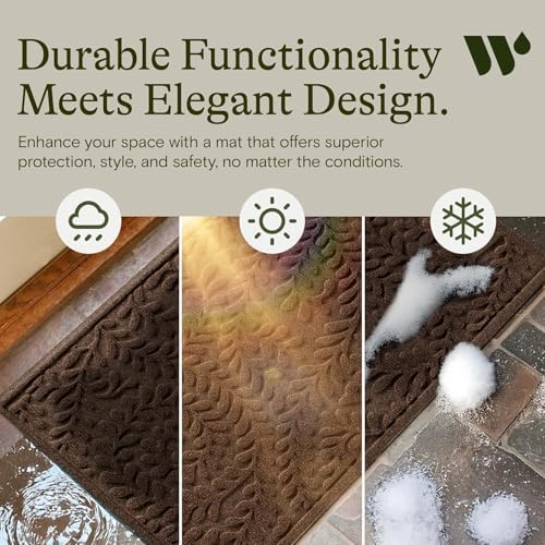 WaterHog Boxwood Front Door Mat Indoor Outdoor Entrance, All-Weather Mats - Image 6