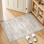 2x3 Rug Non Slip, Small Washable Entryway Rug,Taupe by Restydon