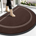 OLANLY Half Circle Front Door Mat Outside 59x34 All-Season Rubber Doormat by OLANLY