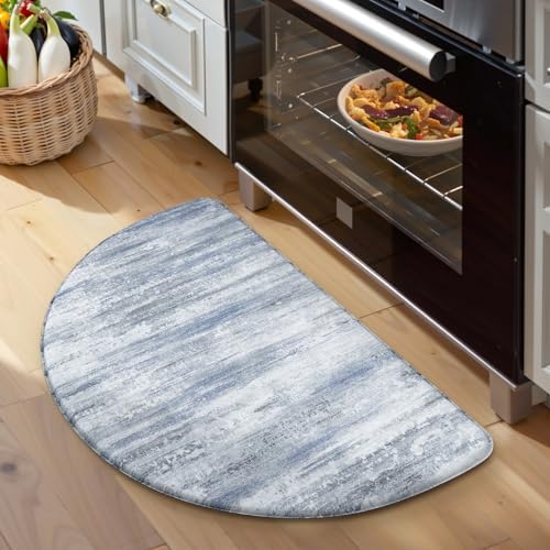 KIMODE Anti Fatigue Mat for Kitchen Floor,Farmhouse Half Circle Kitchen Rug by StayinComfortCookwithJoy