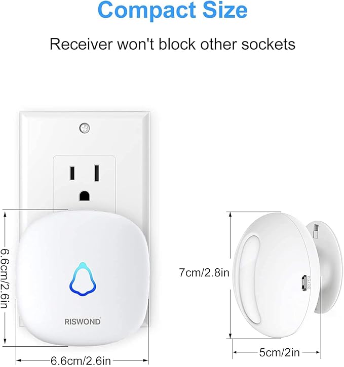 Wireless Motion Sensor Door Chime: Indoor Motion Detector Alarm Business Entry Doorbell Store Entrance Alert Bell Buzzer (1000Ft Range, 32 Tunes, 5 Level Volume) 2 Sensors 1 Receiver